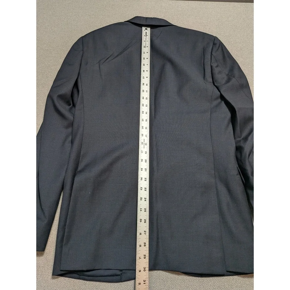 Jos A Bank Traveler Men's Blazer 38L Charcoal Wool Slim Fit Suit Jacket Formal
